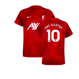 2023-2024 Liverpool Pre-Match Home Shirt (Red) (Mac Allister 10)