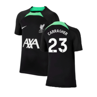 2023-2024 Liverpool Strike Dri-Fit Training Shirt (Black) (Carragher 23)