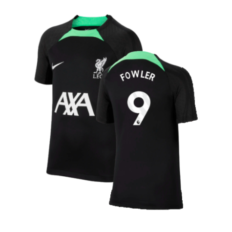 2023-2024 Liverpool Strike Dri-Fit Training Shirt (Black) (Fowler 9)