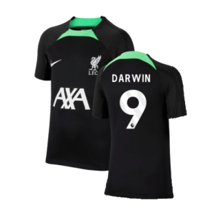 2023-2024 Liverpool Strike Dri-Fit Training Shirt (Black) - Kids (Darwin 9)