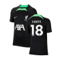 2023-2024 Liverpool Strike Dri-Fit Training Shirt (Black) - Kids (Gakpo 18)
