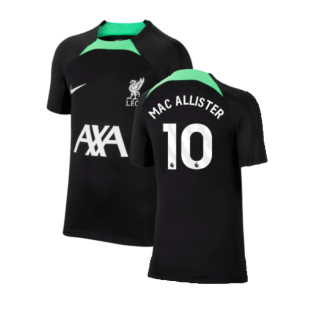 2023-2024 Liverpool Strike Dri-Fit Training Shirt (Black) (Mac Allister 10)