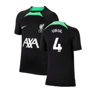 2023-2024 Liverpool Strike Dri-Fit Training Shirt (Black) (Virgil 4)