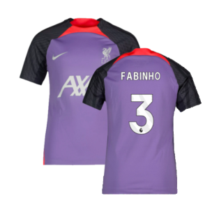 2023-2024 Liverpool Training Shirt (Space Purple) - Kids (Fabinho 3)