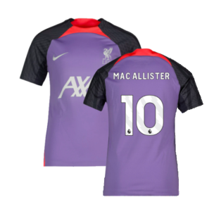 2023-2024 Liverpool Training Shirt (Space Purple) - Kids (Mac Allister 10)
