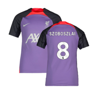2023-2024 Liverpool Training Shirt (Space Purple) - Kids (Szoboszlai 8)