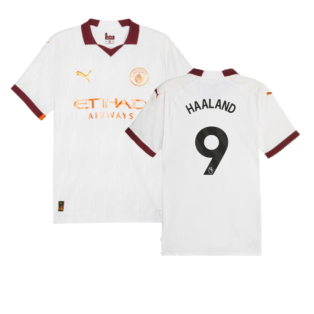 2023-2024 Man City Authentic Away Shirt (HAALAND 9)