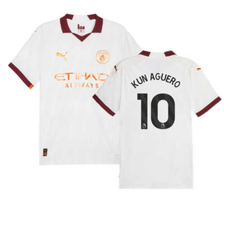 2023-2024 Man City Authentic Away Shirt (KUN AGUERO 10)
