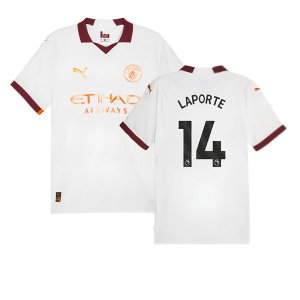 2023-2024 Man City Authentic Away Shirt (LAPORTE 14)