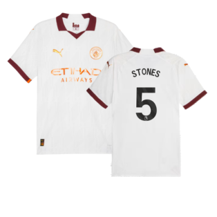 2023-2024 Man City Authentic Away Shirt (STONES 5)
