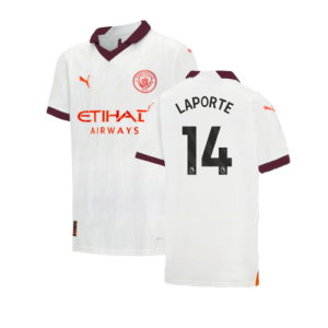 2023-2024 Man City Away Shirt (Kids) (LAPORTE 14)