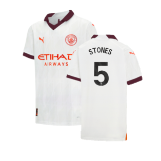 2023-2024 Man City Away Shirt (Kids) (STONES 5)