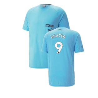 2023-2024 Man City Casuals Tee (Blue Wash) (GOATER 9)