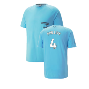 2023-2024 Man City Casuals Tee (Blue Wash) (PHILLIPS 4)