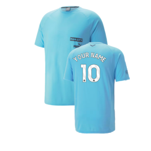 2023-2024 Man City Casuals Tee (Blue Wash)