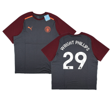 2023-2024 Man City Casuals Tee (Grey) (WRIGHT PHILLIPS 29)