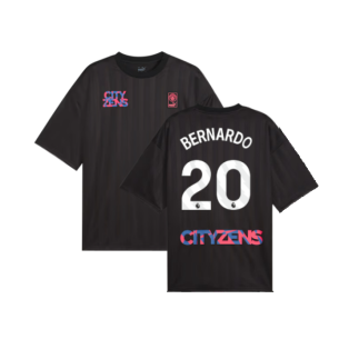 2023-2024 Man City FtblNrgy Jersey (Black) (BERNARDO 20)
