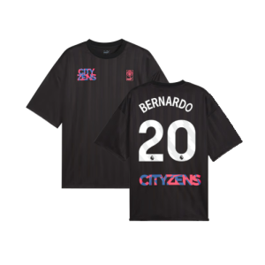 2023-2024 Man City FtblNrgy Jersey (Black) (BERNARDO 20)