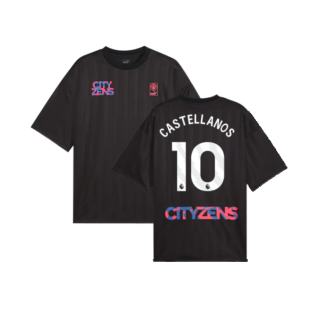 2023-2024 Man City FtblNrgy Jersey (Black) (Castellanos 10)