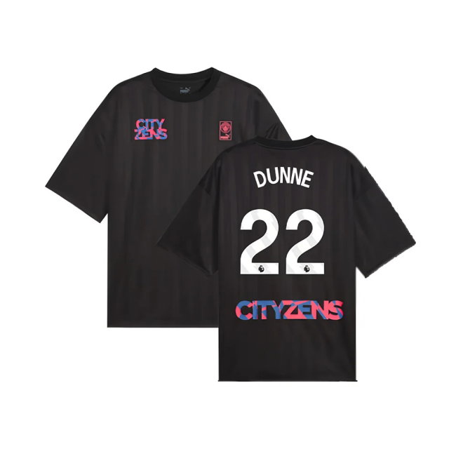 2023-2024 Man City FtblNrgy Jersey (Black) (DUNNE 22)