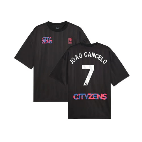 2023-2024 Man City FtblNrgy Jersey (Black) (JOAO CANCELO 7)