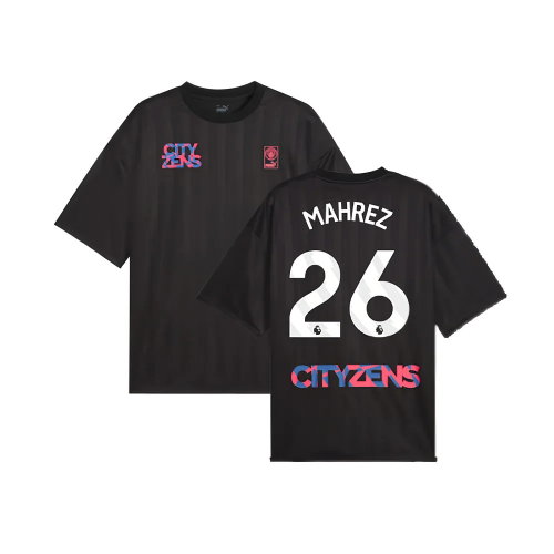 2023-2024 Man City FtblNrgy Jersey (Black) (MAHREZ 26)