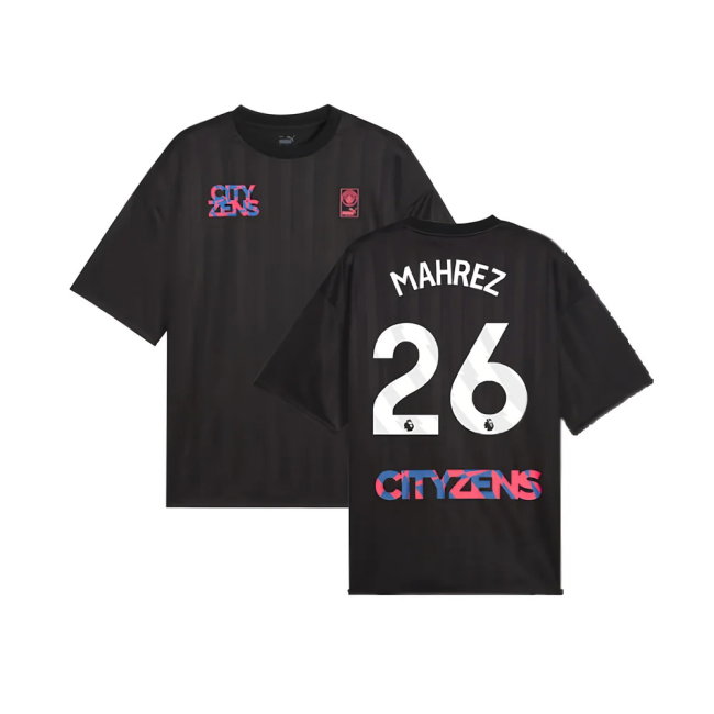 2023-2024 Man City FtblNrgy Jersey (Black) (MAHREZ 26)