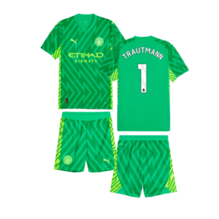 2023-2024 Man City Goalkeeper Mini Kit (Green) (Trautmann 1)