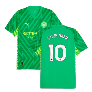 2023-2024 Man City Goalkeeper Shirt (Green) - Kids