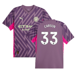 2023-2024 Man City Goalkeeper Shirt (Purple Charcoal) (Carson 33)