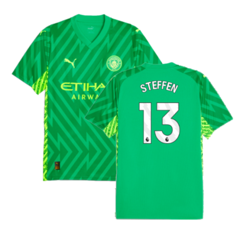 2023-2024 Man City Home Goalkeeper Shirt (Green) (Steffen 13)