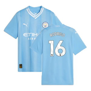2023-2024 Man City Home Shirt (Kids) (RODRIGO 16)