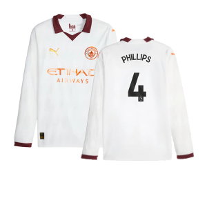 2023-2024 Man City Long Sleeve Away Shirt (PHILLIPS 4)