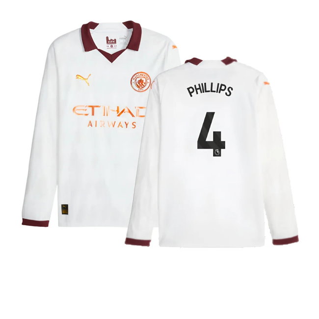 2023-2024 Man City Long Sleeve Away Shirt (PHILLIPS 4)