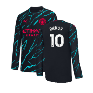 2023-2024 Man City Long Sleeve Third Shirt (DICKOV 10)