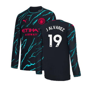 2023-2024 Man City Long Sleeve Third Shirt (J ALVAREZ 19)