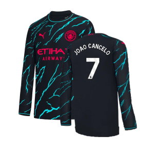 2023-2024 Man City Long Sleeve Third Shirt (JOAO CANCELO 7)