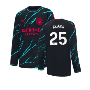 2023-2024 Man City Long Sleeve Third Shirt (Kids) (AKANJI 25)