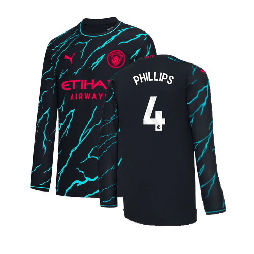 2023-2024 Man City Long Sleeve Third Shirt (PHILLIPS 4)