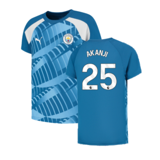 2023-2024 Man City Pre-Match Jersey (Lake Blue) (AKANJI 25)
