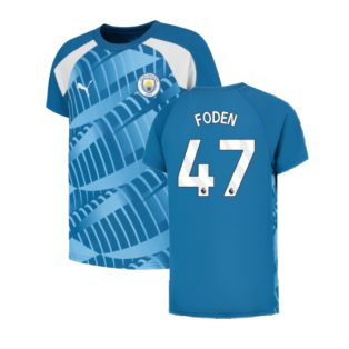 2023-2024 Man City Pre-Match Jersey (Lake Blue) (FODEN 47)