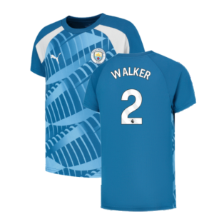 2023-2024 Man City Pre-Match Jersey (Lake Blue) - Kids (WALKER 2)