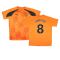2023-2024 Man City Pre-Match Jersey (Orange) - Kids (GUNDOGAN 8)