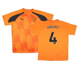 2023-2024 Man City Pre-Match Jersey (Orange) - Kids (PHILLIPS 4)
