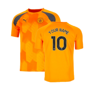 2023-2024 Man City Pre-Match Jersey (Orange) (Your Name)