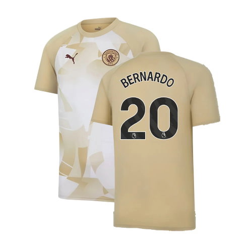 2023-2024 Man City Prematch SS Jersey (Granola) (BERNARDO 20)