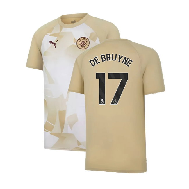 2023-2024 Man City Prematch SS Jersey (Granola) (DE BRUYNE 17)
