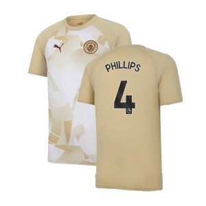 2023-2024 Man City Prematch SS Jersey (Granola) - Kids (PHILLIPS 4)
