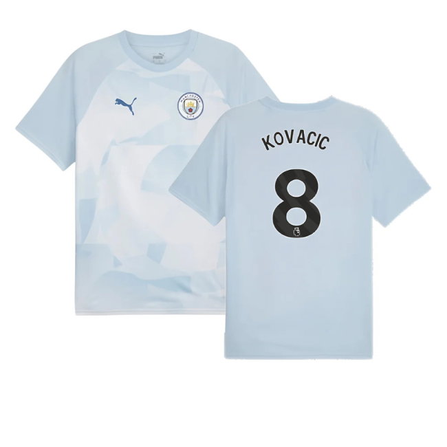 2023-2024 Man City Prematch SS Jersey (Silver Sky) (Kovacic 8)