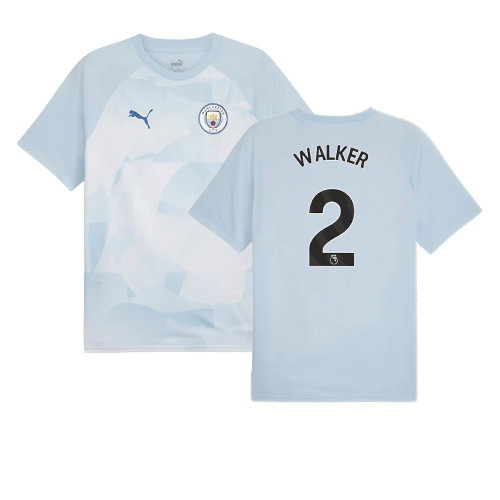 2023-2024 Man City Prematch SS Jersey (Silver Sky) (WALKER 2)